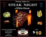 How does a mouth watering barbecued steak dinner sound tonight? Monday nights are our Stewart's Top Sirloin Steak Dinner cooked to perfection. Our steak dinner comes with a garden salad, baked potato, corn and dinner roll, all for only $10.00 Dinner special runs from 6pm to 9pm. Let us do the cooking for you tonight!